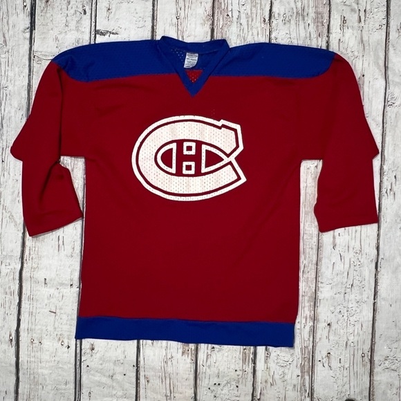 Vintage Montreal Canadiens Logo Club Hockey Sports Rec Jersey - Picture 1 of 7
